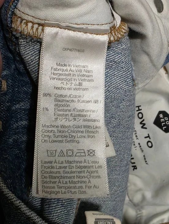 MADEWELL Perfect Vintage Wide Leg High Rise Jeans Womens 26 Blue Model Off Duty - Picture 8 of 8